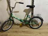 STELS qatlanan velosiped. Yaşıl rəngli, kompakt ölçülü şəhər tipli — Bicycles