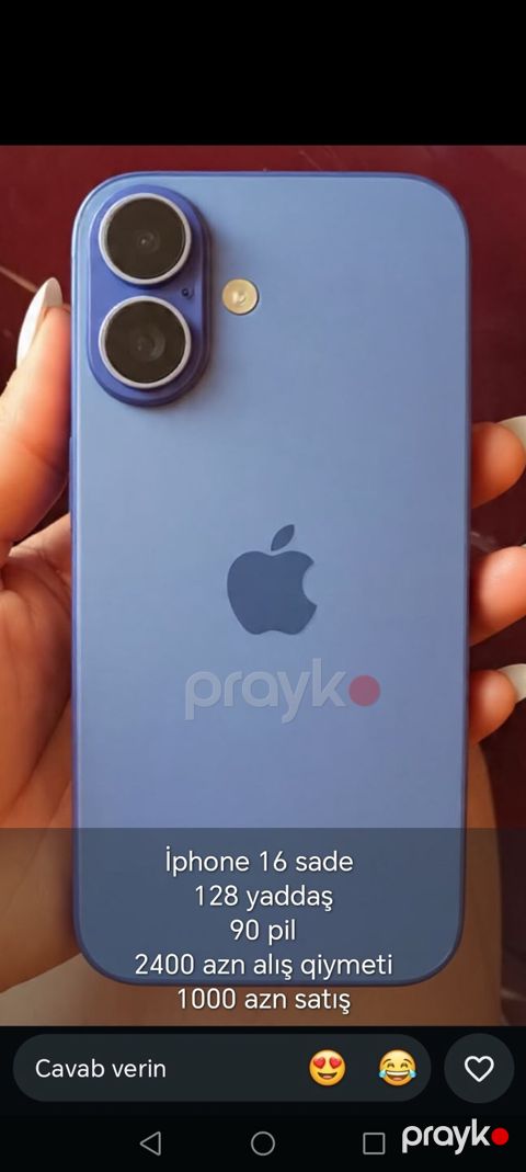 IPhone 16, 128 GB, Mavi