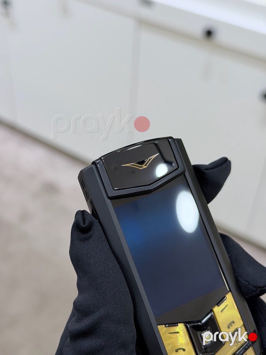Vertu Signature S Design Sapphire Yellow Gold Black Alligator 4GB — Smartfonlar, Bakı (9)