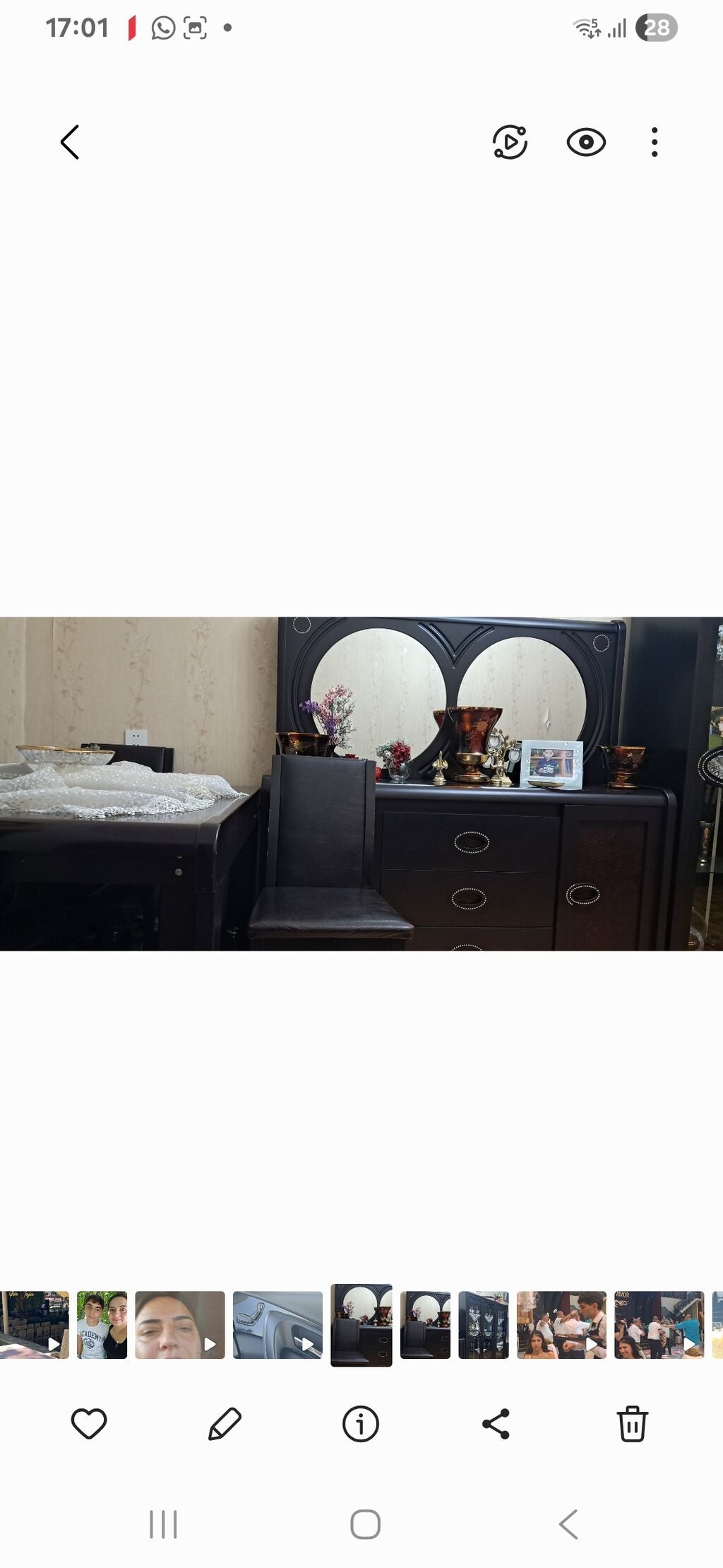 Qonaq otağı üçün mebel dəsti təqdim olunur. Dəstə tünd rəngli, klassik — Mebel, Bakı (2)