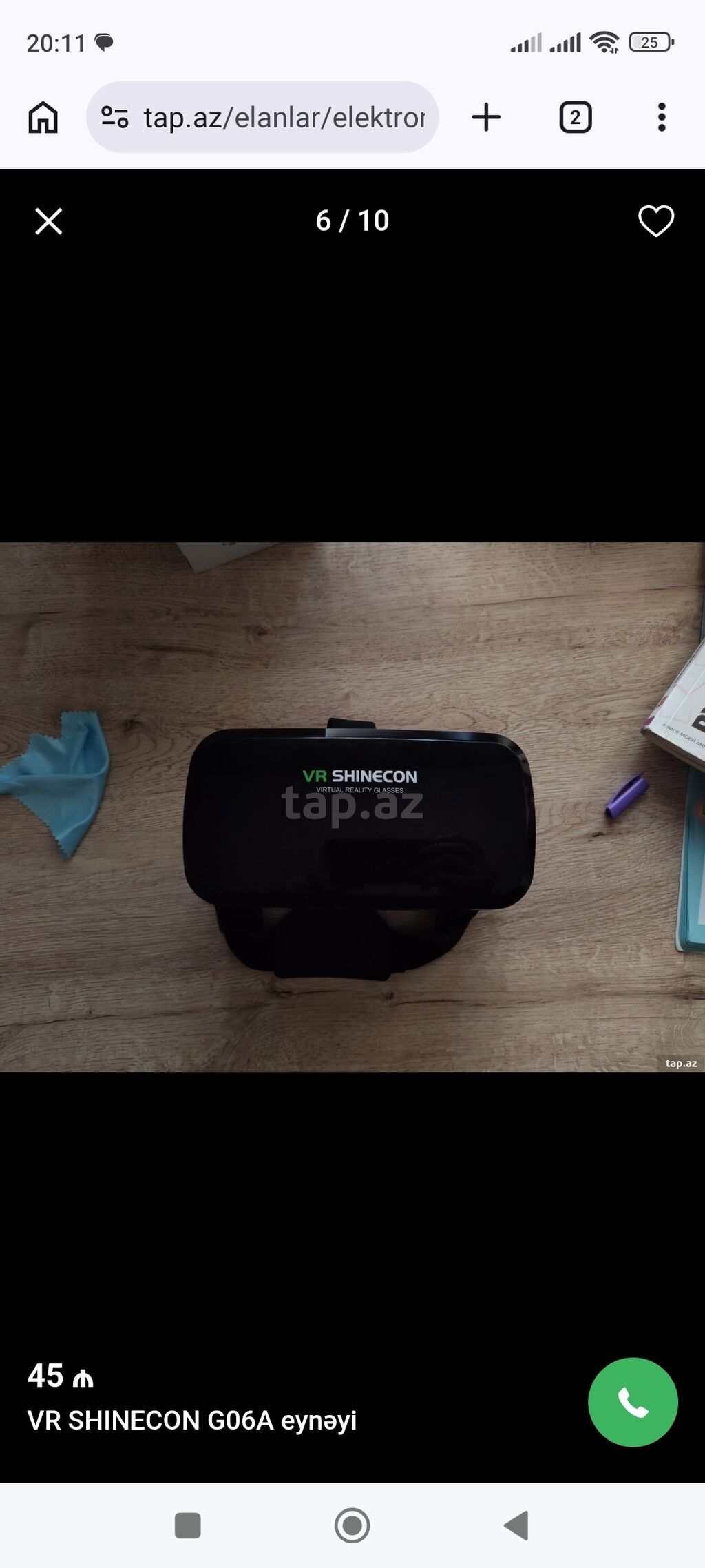 VR SHINECON G06A virtual reallıq eynəyi - Smartfon üçün VR eynək — Elektronika, Bakı (6)
