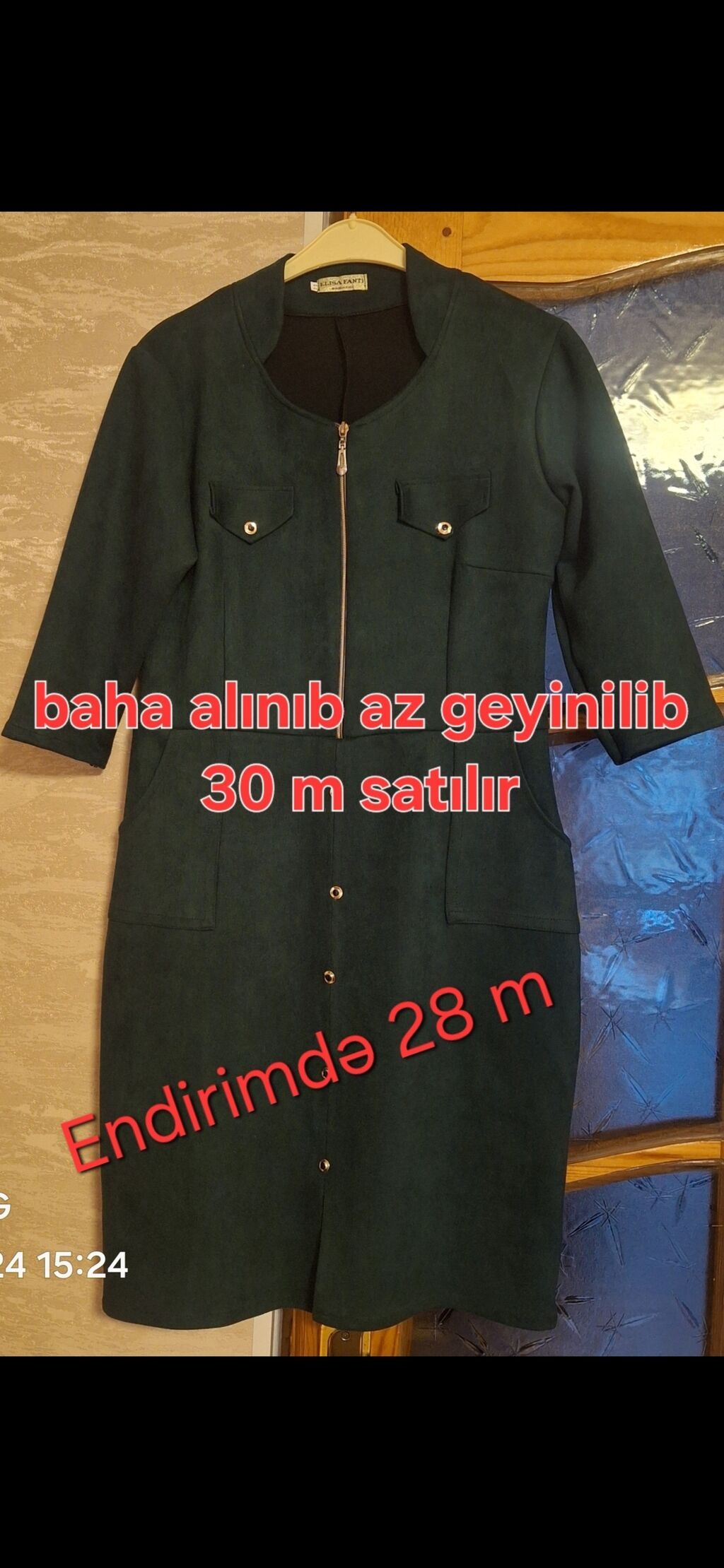 Qadın geyimləri – bir neçə model 1) Kostyum dəsti - Açıq yaşıl rəngdə — Şəxsi əşyalar, Digah (3)