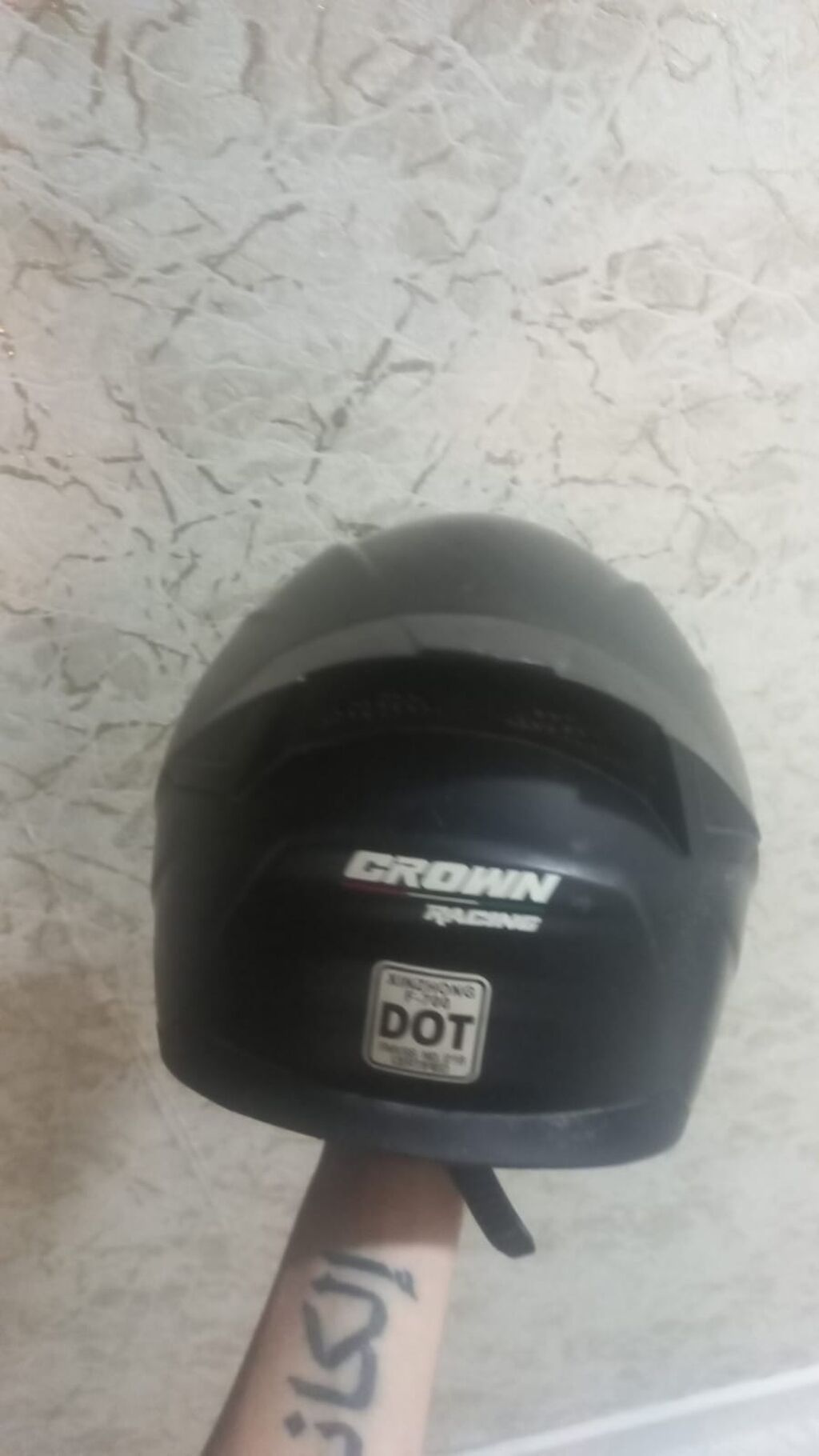 Crown Racing tam üzlü motosiklet dəbilqəsi - Rəng: mat qara - — Avto, Bakı (3)