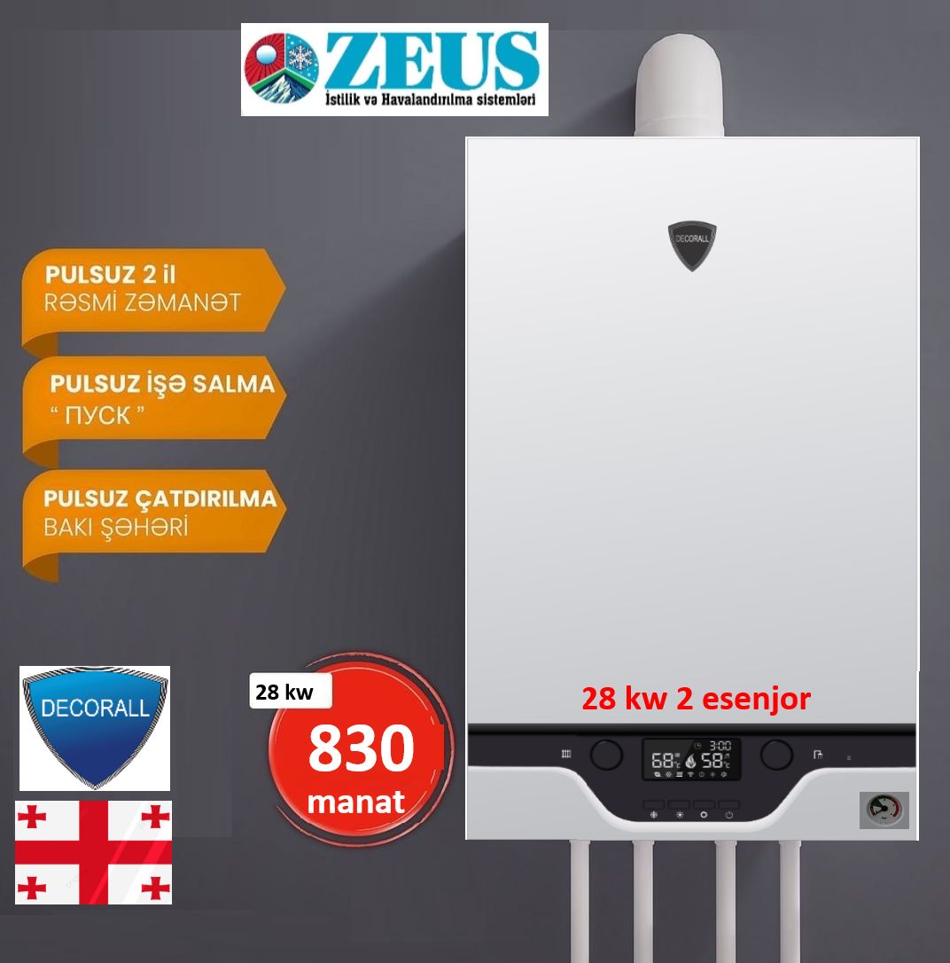 Kombi Decorall DE-H v3 28 kw — Kombilər, Bakı (4)