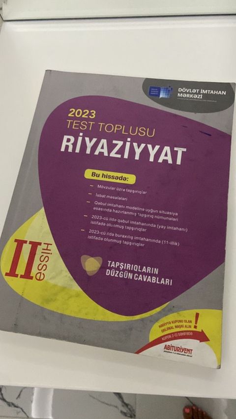 Riyaziyyat 11-ci sinif, 2023 il