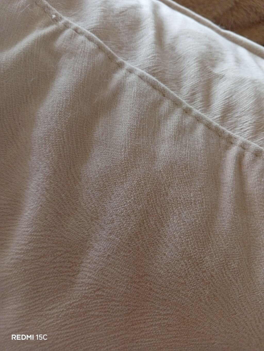 Bej rəngli yumşaq mebel dəsti - Tərkib: 3 nəfərlik divan + geniş 2 — Mebel, Bakı (6)