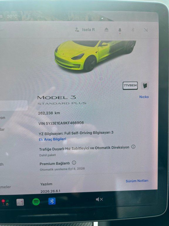 Tesla Model 3, 62 kWh, 2019 il, 262 000 km — Avtomobillər, Bakı (7)