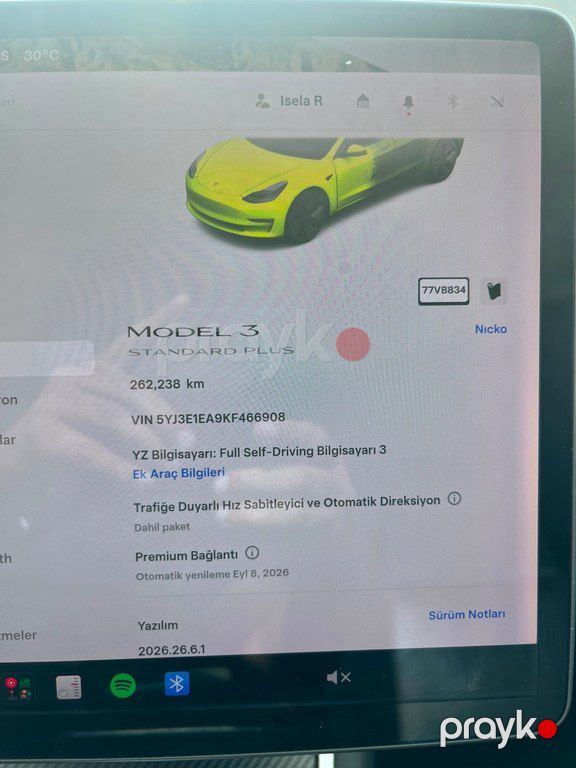 Tesla Model 3, 62 kWh, 2019 il, 262 000 km — Avtomobillər, Bakı (7)