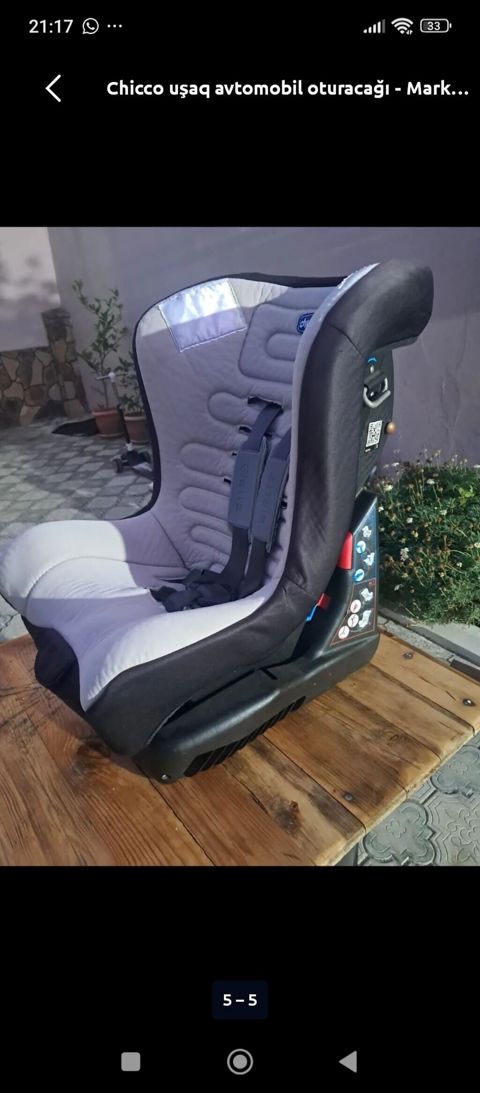 Chicco uşaq avtomobil oturacağı. Boz və qara rəng kombinində olan bu