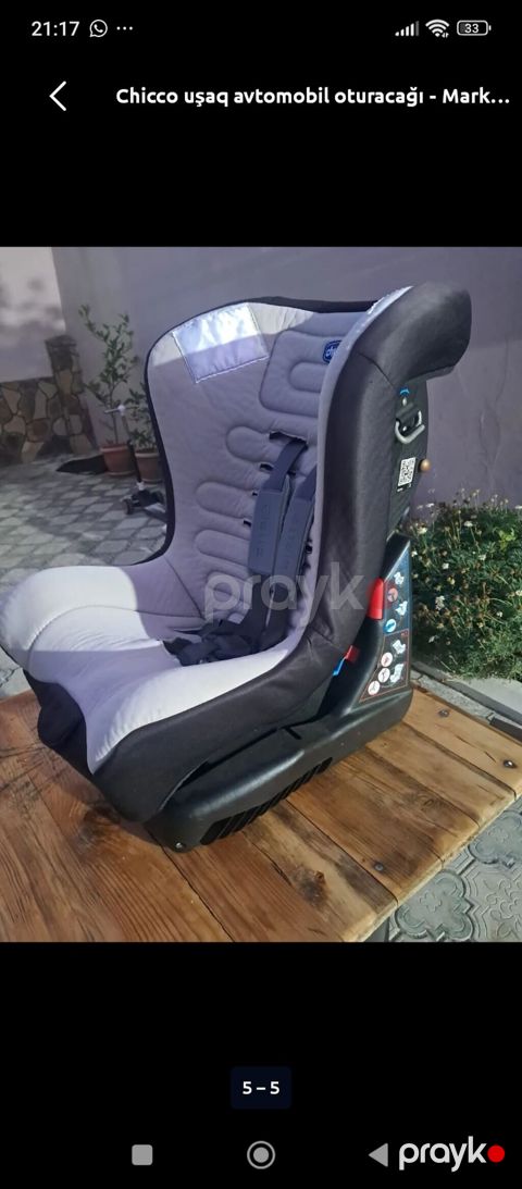 Chicco uşaq avtomobil oturacağı. Boz və qara rəng kombinində olan bu