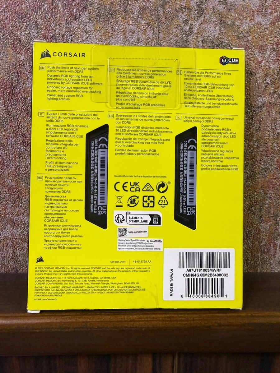 Operativ yaddaş Corsair Vengeance RGB DDR5 64GB — Elektronika, Bakı (2)