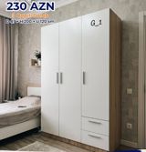 3 qapılı dolab. Ölçüləri: - Dərinlik: 47 sm - Hündürlük: 200 sm - En — Mebel
