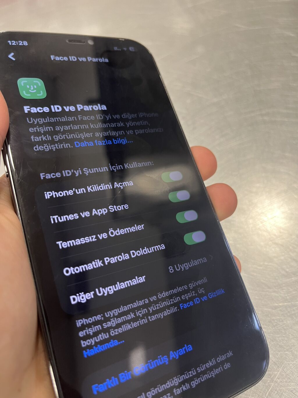 IPhone 12 Pro Max, 128 GB, Desert Titanium, Simsiz şarj, Face ID — Apple iPhone, Gəncə (4)