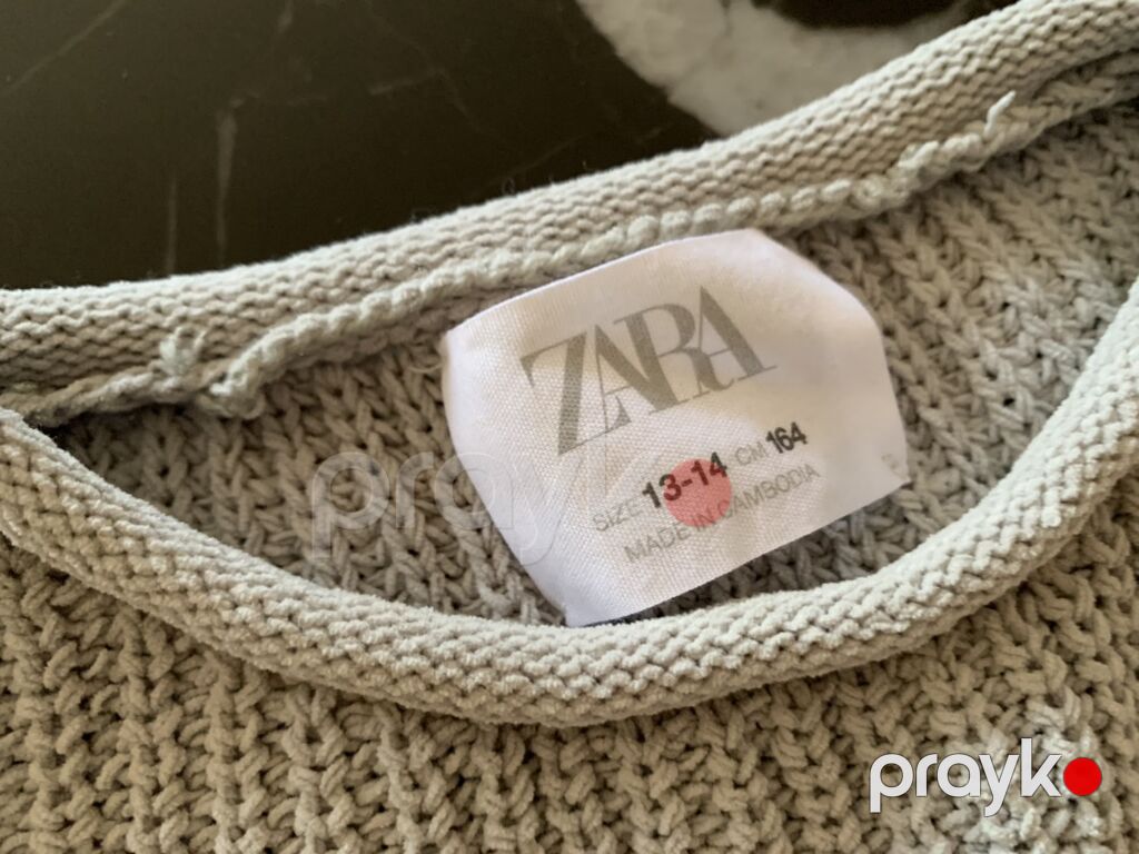 ZARA triko sviter - Rəng: açıq boz - Model: geniş formada, düz/relaks — Mallar, Bakı (2)