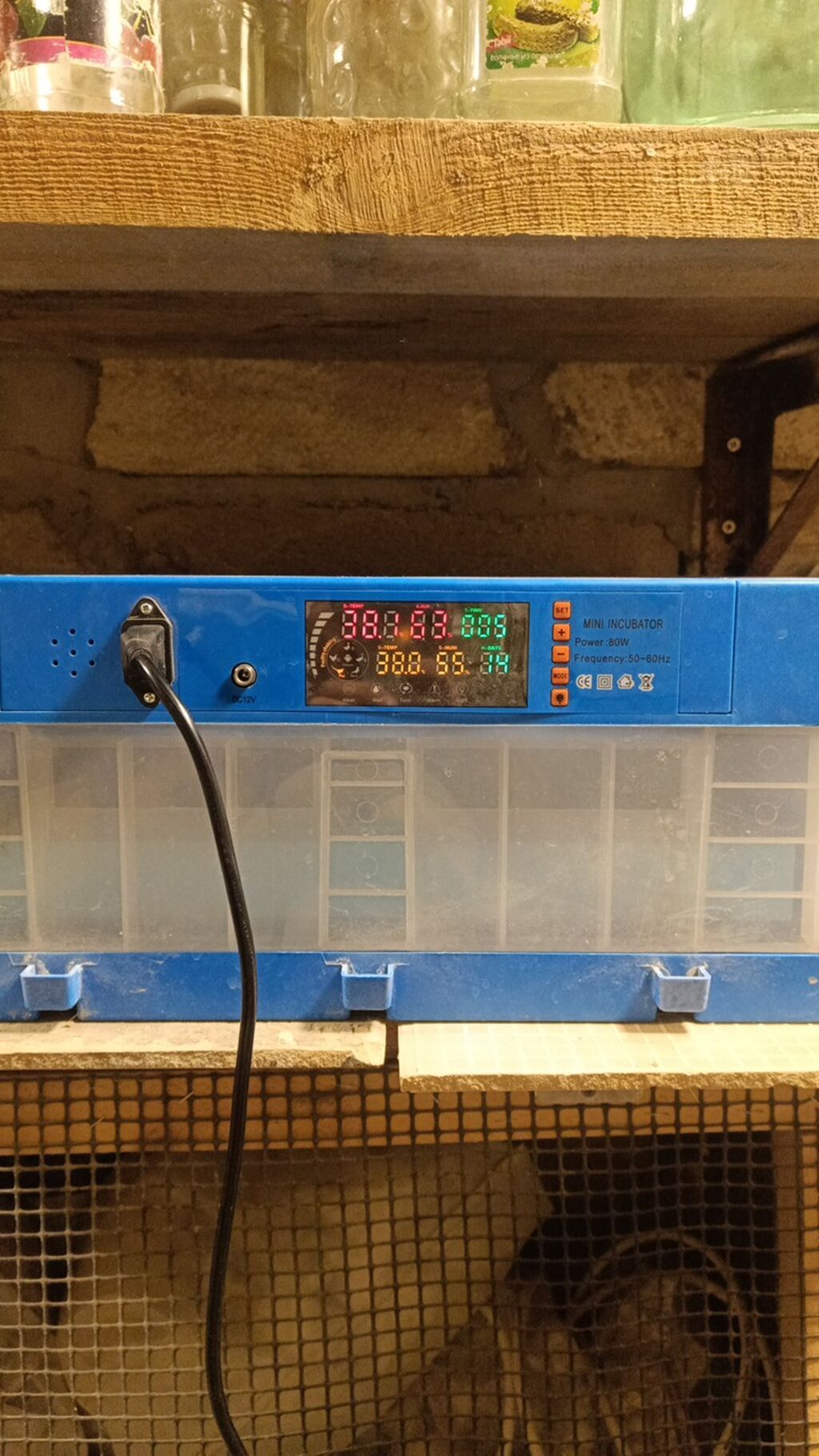 Mini inkubator. Rəqəmsal idarəetmə paneli ilə təchiz olunub. Ön — Kənd təsərrüfatı avadanlığı, Qobu