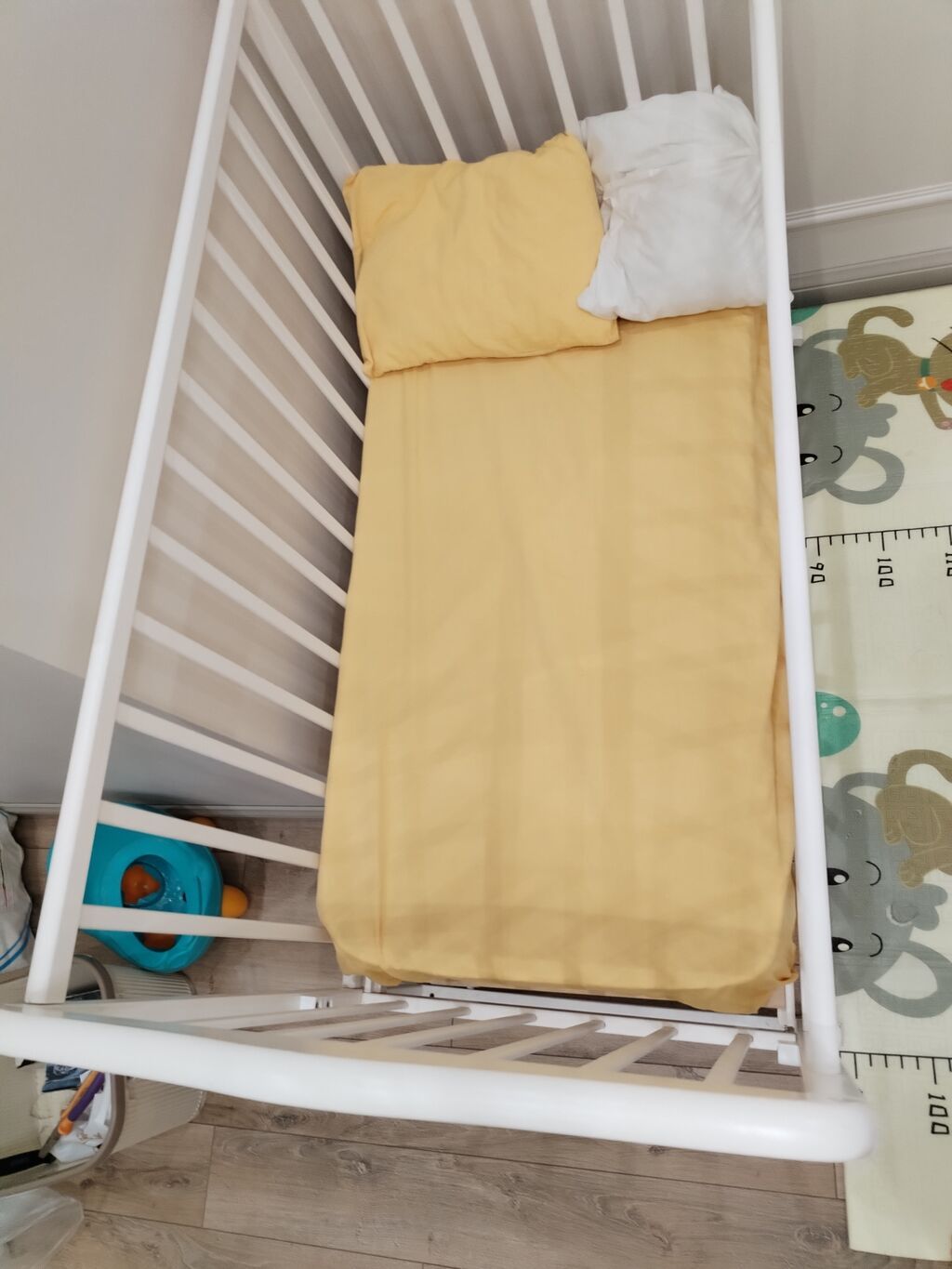 Oğlan və qız üçün, İşlənmiş, Dördbucaq, Beşik, Dəstsiz, Matras ilə, Yellənmə mexanizmi ilə — Mebel, Bakı (3)