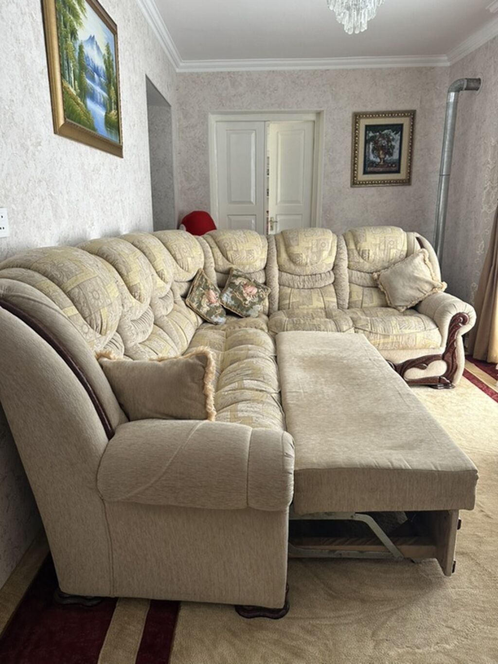 Künc divan, İşlənmiş, Açılan, Bazalı, Parça — Mebel, Zaqatala (5)