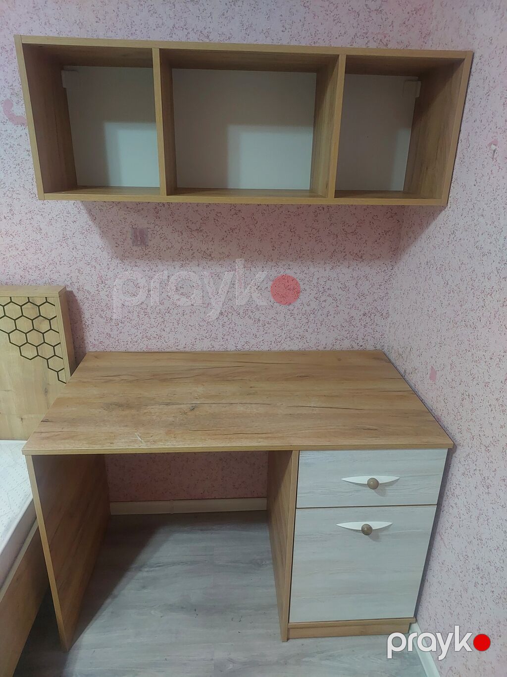 Yazı masası və divar rəfi dəsti. 📌Təcili Satılır Mebelin heç bir — Mebel, Bakı (2)