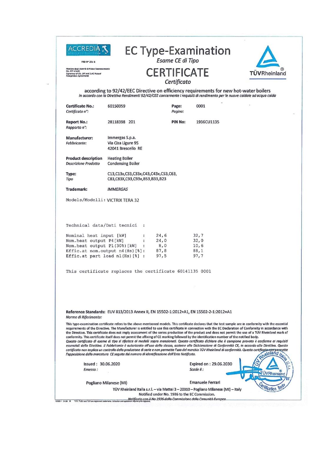 Kombi Yoğuşmalı İmmergas Vitrix Tera 32 - 2200 AZN — Kombilər, Bakı (10)