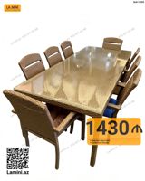 Bağ üçün masa dəsti – 8 nəfərlik Rattan görnüşlü dizayna malik bağ — Furniture