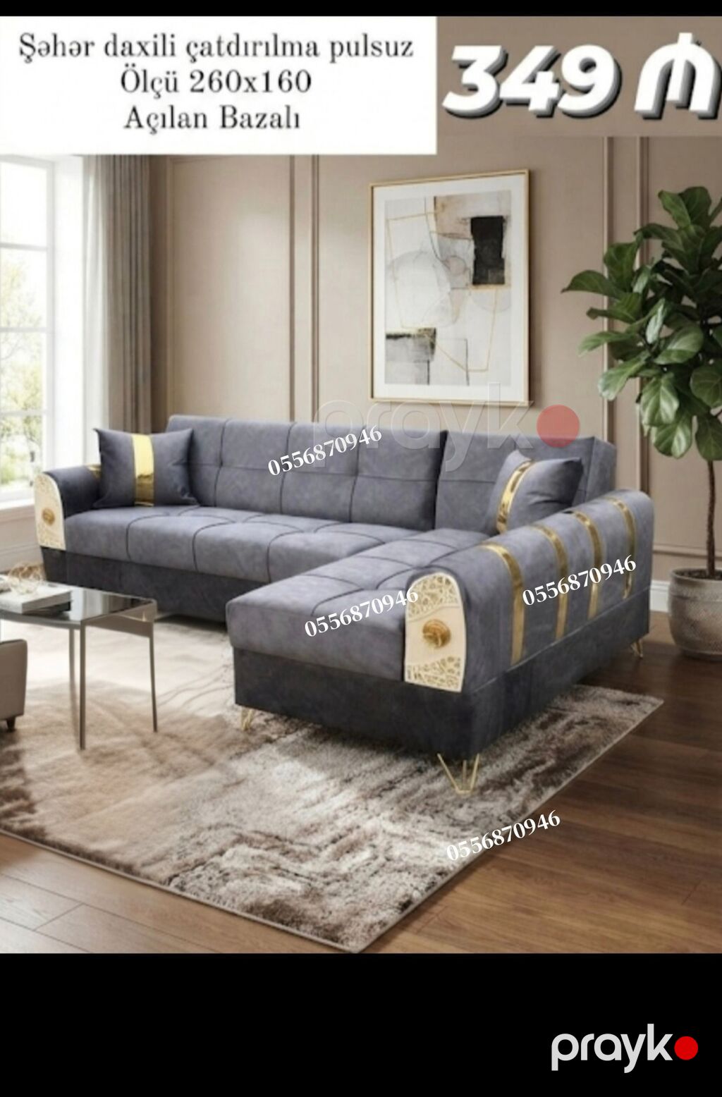 Künc divan, Yeni, Açılan, Bazalı, Parça, Şəhərdaxili pulsuz çatdırılma — Mebel, Bakı (3)
