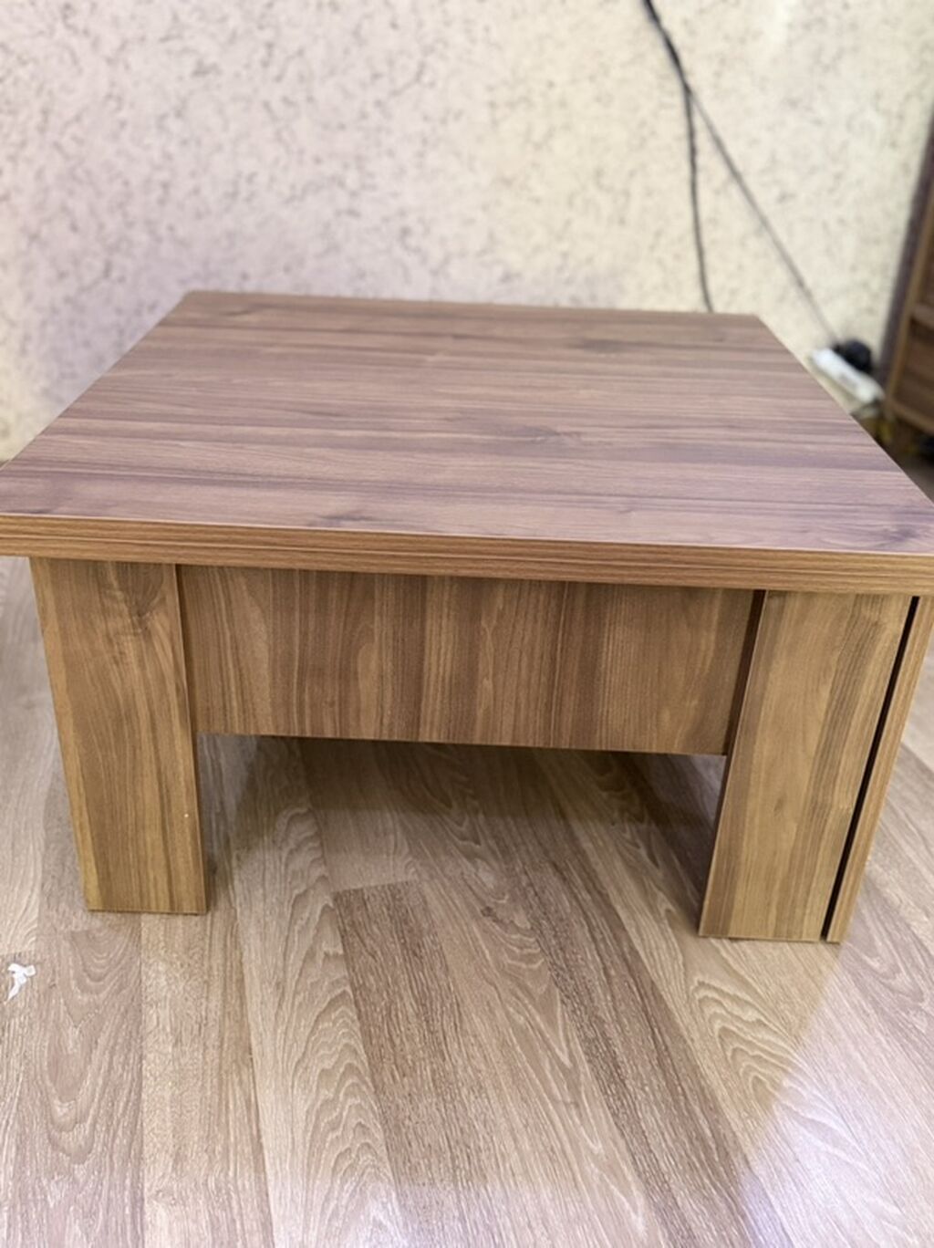 Kvadrat masa, Transformer, Təkərsiz, Teksturalı laminat — Mebel, Gəncə (2)