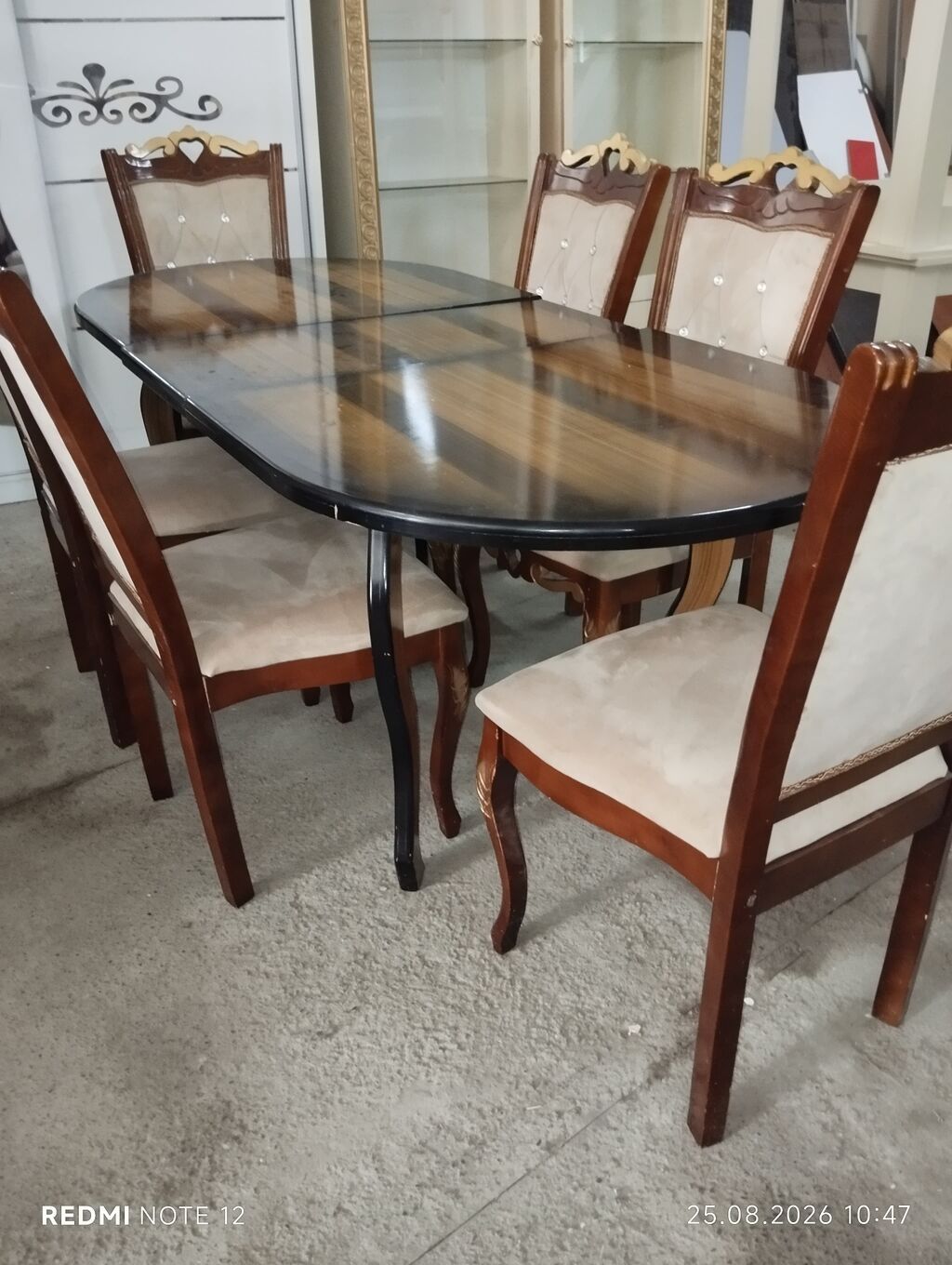 İşlənmiş, Yumru masa, 6 stul — Mebel, Mehdiabad (2)