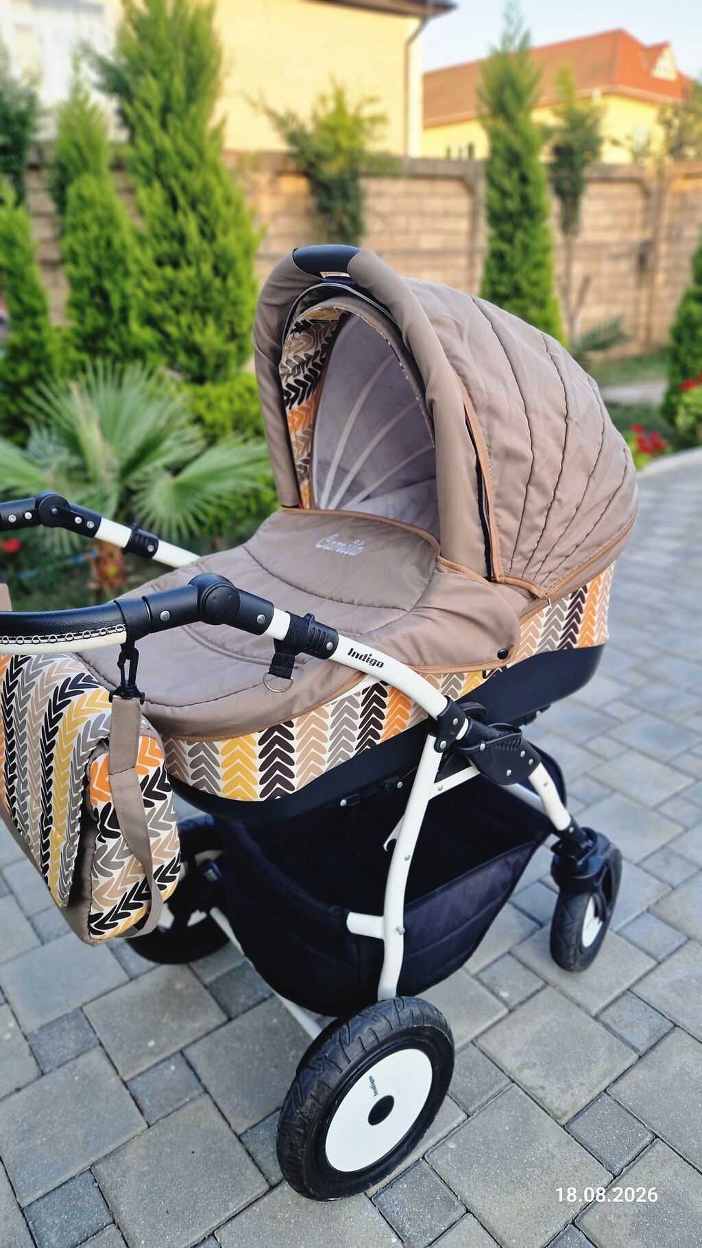 Uşaq arabası – Indigo Camila 2-in-1 (beşik + gəzinti bloku) — Mallar, Masallı