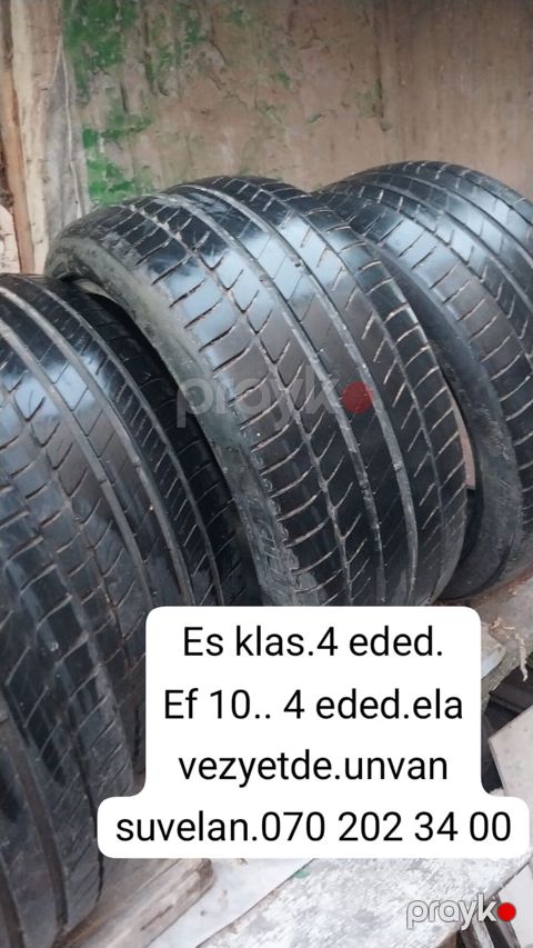 Avtomobil üçün şin dəsti. Şəkillərdə 4 ədəd şin təqdim olunur