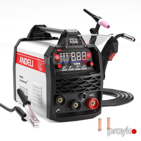 3-ü 1-də İnvertor Qaynaq Aparatı ANDELI 135A MIG / Lift TIG / MMA