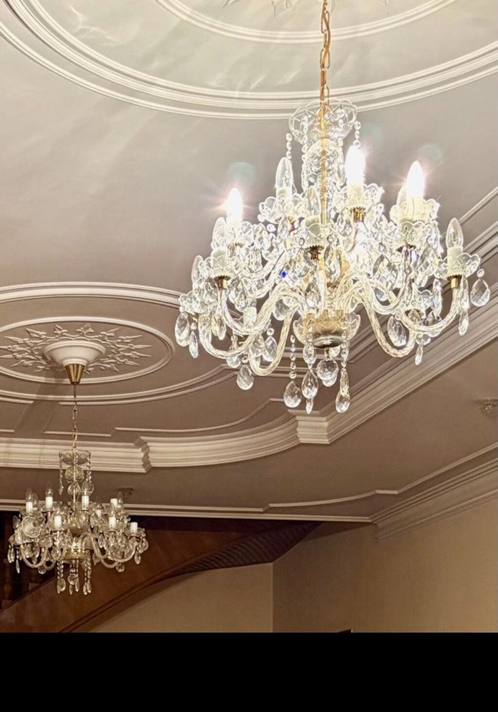 Çılçıraq, 8 lampa, Xrustal — İşıqlandırma, Masazır (3)