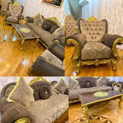 İtaliya istehsalı divan kreslo dəsti satılır 1200₼. Jurnalni