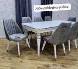 6 stul + masa qonaq otağı/dining dəsti. Dəstə 1 ədəd düzbucaqlı masa — Mallar