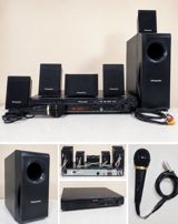 Panasonic 5.1 ev kinoteatrı – DVD receiver, 5 peyk akustikası və aktiv — Electronics