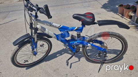 Olympia markalı dağ/şəhər tipli velosiped. Mavi-gümüş rəngli çərçivəyə — Bakı