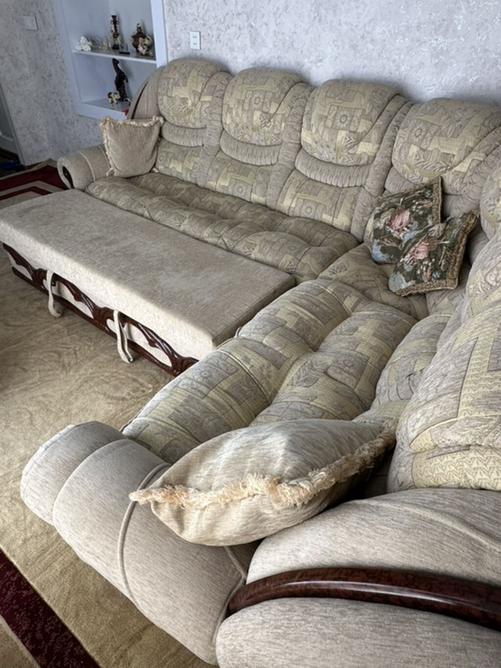 Künc divan, İşlənmiş, Açılan, Bazalı, Parça — Mebel, Zaqatala (6)