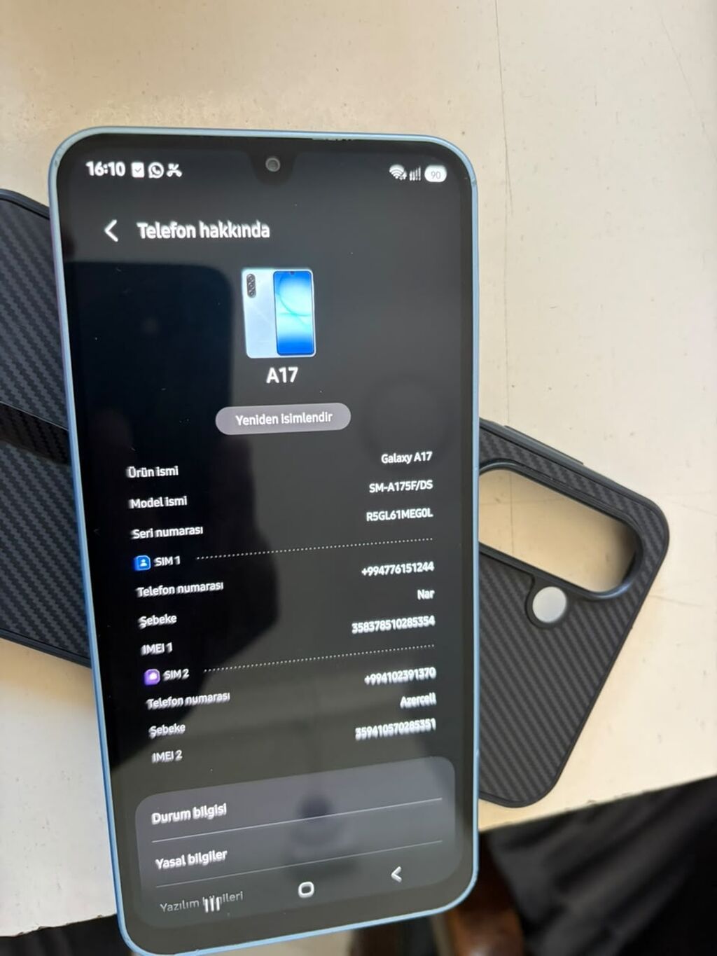 Samsung Galaxy A17, rəng - Mavi, İki sim kartlı — Samsung, Mingəçevir