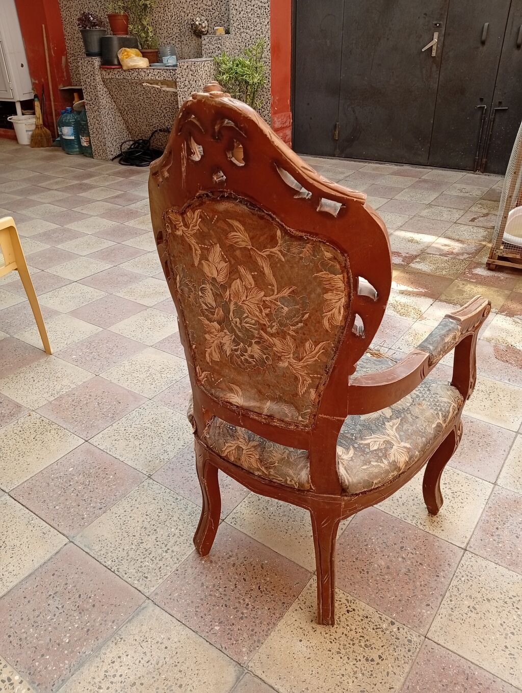 Antik üslubda oyma detallar ilə taxta kreslo - Klassik barok/rokoko — Kreslolar, Bakı (3)