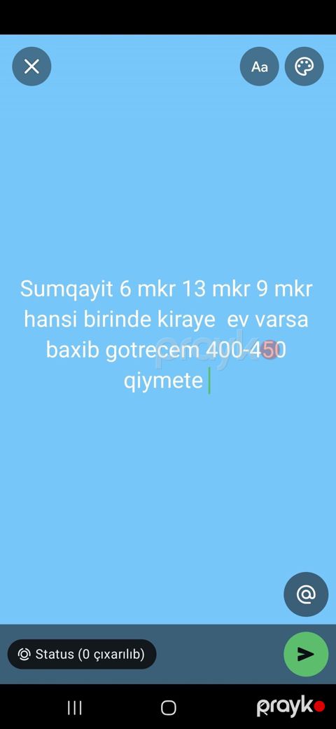 Sumqayıtda kirayə ev axtarılır. Üstünlük 6-cı mikrorayon, 13-cü