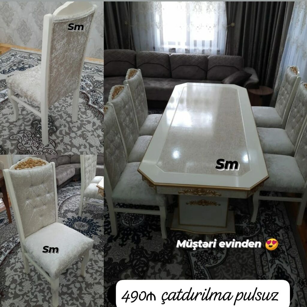 Açılan masa və stul dəsti. Komplekt müxtəlif variantlarda təqdim — Mebel, Digah (7)