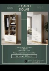 Yeni, 2 qapılı, Siyirməli, Rəngli, Açılan, Düz dolab — Товары