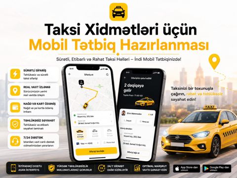 Taksi xidmətləri üçün mobil proqram hazırlanması — Bakı