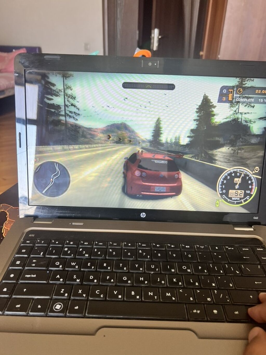 HP G62 noutbuk - Ekran: 15.6" HD (matris parlaq), yuxarıda inteqrə — HP, Bakı (10)