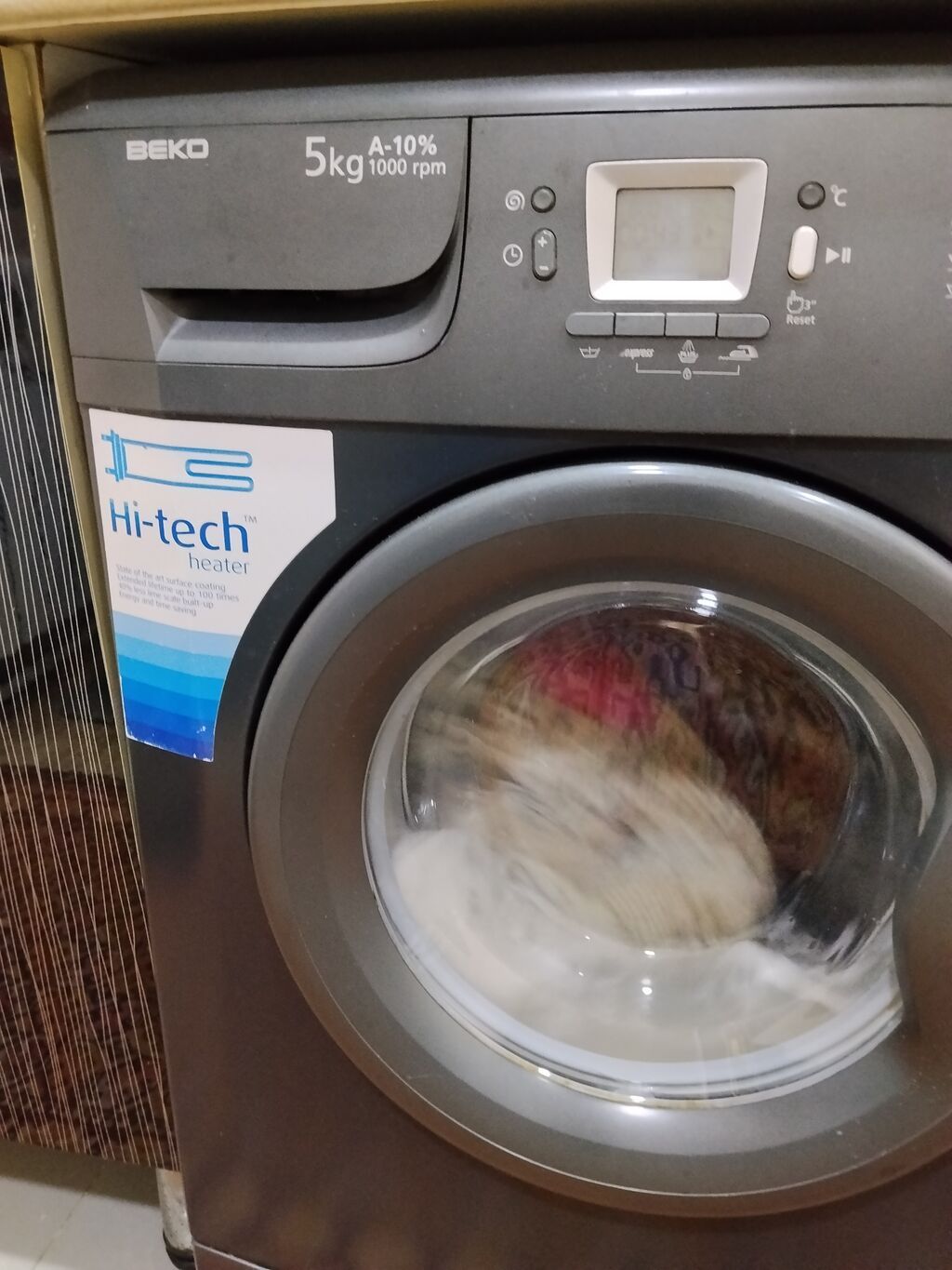 Paltaryuyan maşın Beko, 5 kq, İşlənmiş, Avtomat, Qurutma var, Kredit yoxdur, Ünvandan götürmə — Paltaryuyan maşınlar, Bakı