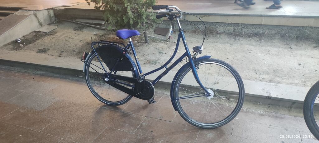 Şəhər tipli rahat velosiped - Rəng: tünd mavi (bənövşəyi oturacaqla) — Velosipedlər, Masazır (2)