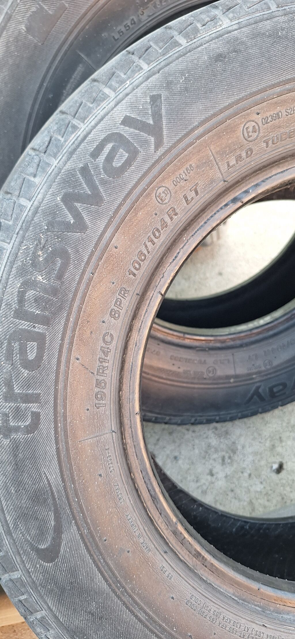 4 ədəd Lassa Transway təkər 195R 14C münasib qiymətə — Təkərlər, Şəmkir (4)