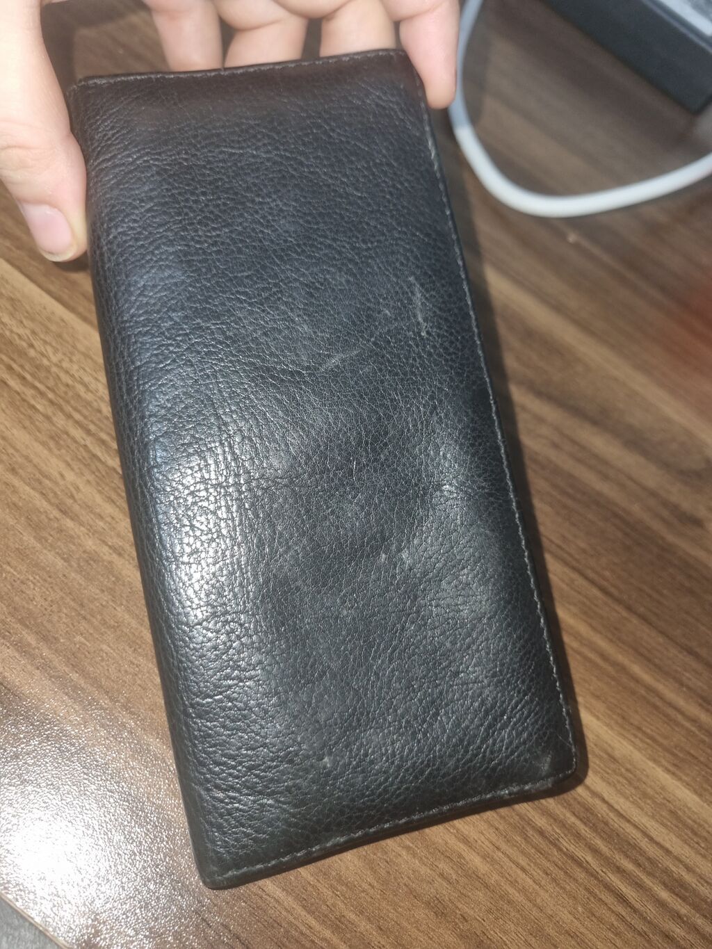 Montblanc pulqabısı – uzun model - Material: qara rəngli təbii dəri — Aksesuarlar, Bakı (3)