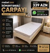 Yeni, Təknəfərlik çarpayı, Bazasız, Matras ilə, Siyirməsiz, Rusiya — mebel.aza