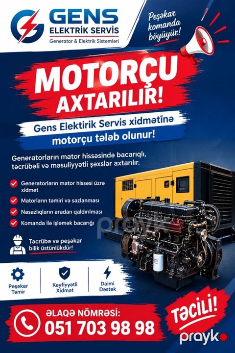 Elektrik tələb olunur, 1-2 illik təcrübə, 6/1, Aylıq ödəniş — Bakı