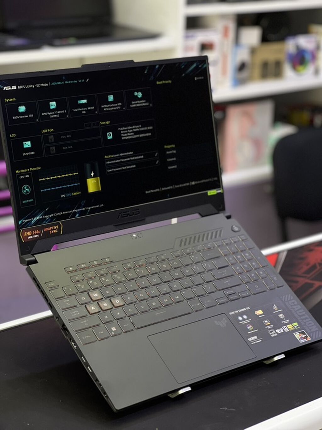 Yeni ASUS TUF Gaming, 15.6 ", AMD Ryzen 7, 512 GB, Ünvandan götürmə, Ödənişli çatdırılma, Rayonlara çatdırılma — Asus, Bakı (4)